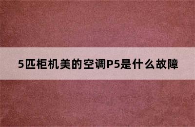 5匹柜机美的空调P5是什么故障