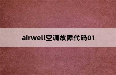 airwell空调故障代码01