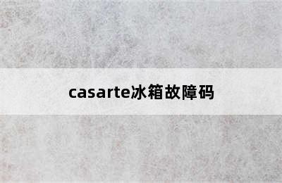 casarte冰箱故障码