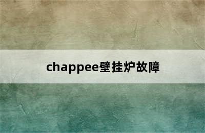 chappee壁挂炉故障