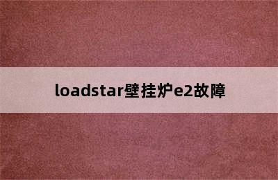 loadstar壁挂炉e2故障