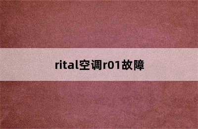 rital空调r01故障