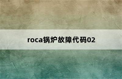 roca锅炉故障代码02