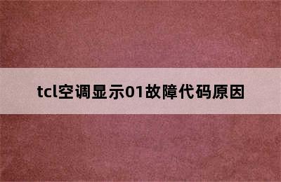 tcl空调显示01故障代码原因