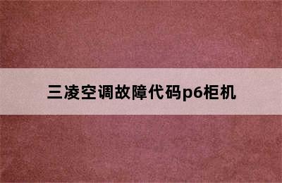 三凌空调故障代码p6柜机