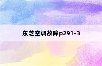 东芝空调故障p291-3