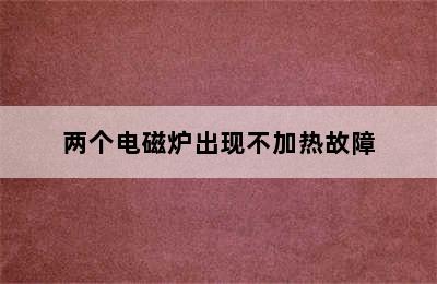 两个电磁炉出现不加热故障