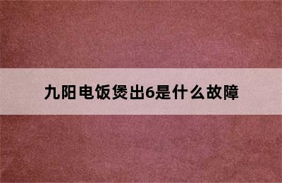 九阳电饭煲出6是什么故障