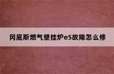 冈底斯燃气壁挂炉e5故障怎么修