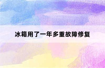 冰箱用了一年多重故障修复