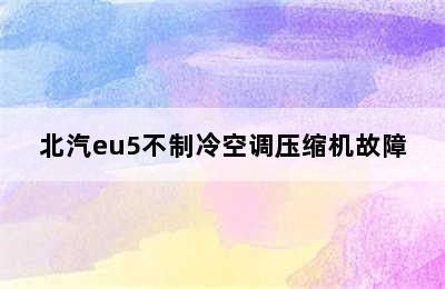 北汽eu5不制冷空调压缩机故障