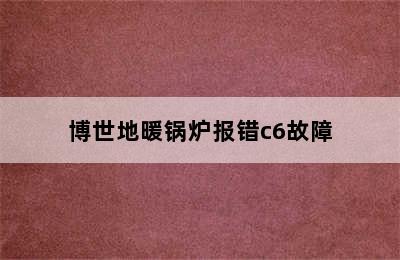 博世地暖锅炉报错c6故障