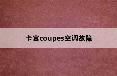 卡宴coupes空调故障