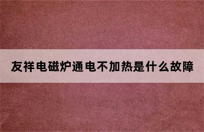 友祥电磁炉通电不加热是什么故障