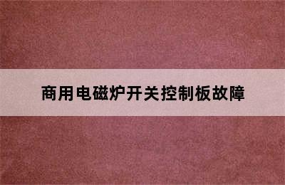 商用电磁炉开关控制板故障