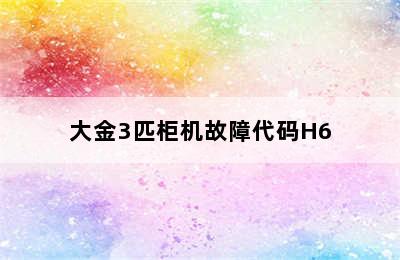 大金3匹柜机故障代码H6