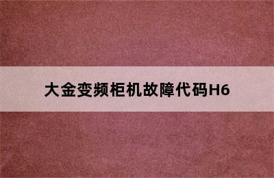 大金变频柜机故障代码H6