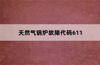 天然气锅炉故障代码611