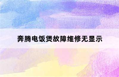 奔腾电饭煲故障维修无显示