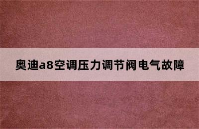 奥迪a8空调压力调节阀电气故障