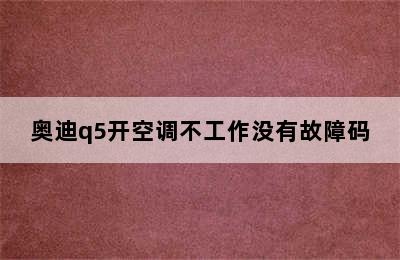 奥迪q5开空调不工作没有故障码