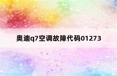 奥迪q7空调故障代码01273