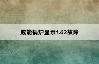 威能锅炉显示f.62故障