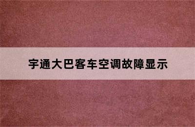 宇通大巴客车空调故障显示