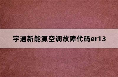 宇通新能源空调故障代码er13