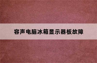 容声电脑冰箱显示器板故障