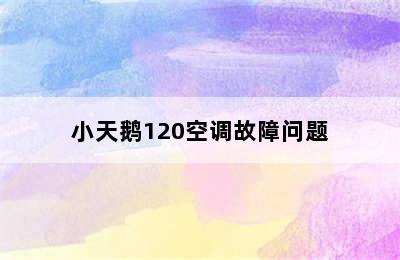 小天鹅120空调故障问题