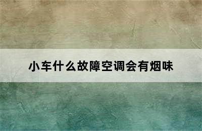 小车什么故障空调会有烟味