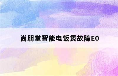 尚朋堂智能电饭煲故障E0