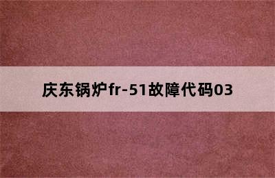 庆东锅炉fr-51故障代码03