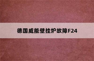 德国威能壁挂炉故障F24