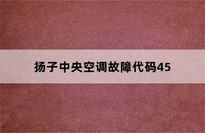 扬子中央空调故障代码45