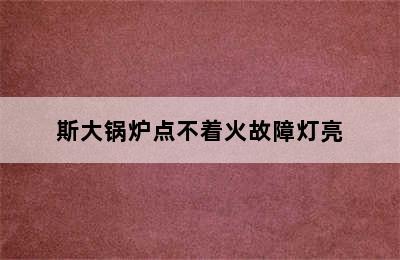 斯大锅炉点不着火故障灯亮