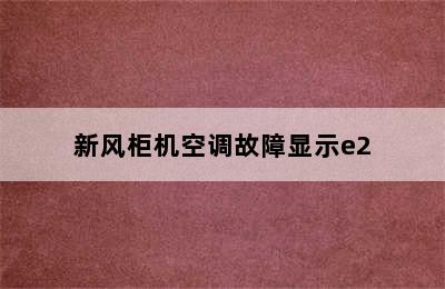 新风柜机空调故障显示e2