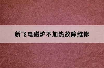 新飞电磁炉不加热故障维修