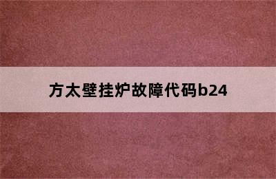 方太壁挂炉故障代码b24