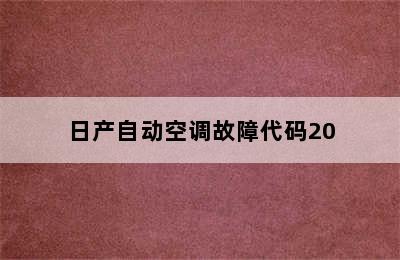 日产自动空调故障代码20