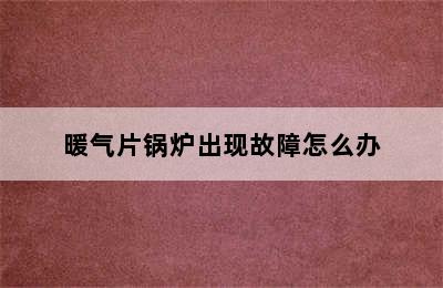 暖气片锅炉出现故障怎么办