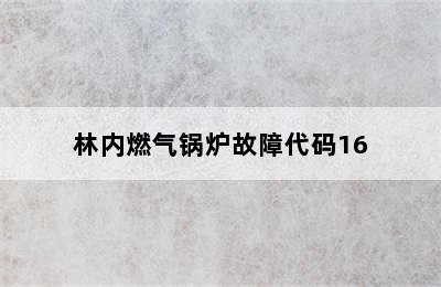 林内燃气锅炉故障代码16