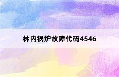 林内锅炉故障代码4546