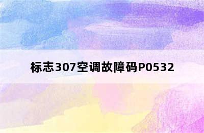 标志307空调故障码P0532