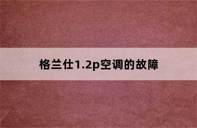 格兰仕1.2p空调的故障