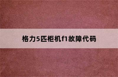 格力5匹柜机f1故障代码