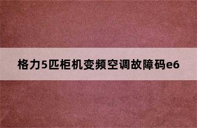 格力5匹柜机变频空调故障码e6