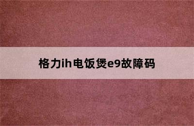 格力ih电饭煲e9故障码