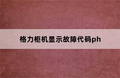 格力柜机显示故障代码ph